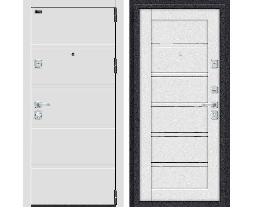 Дверь мет. Porta M-3 8/Л28 White Stark/Virgin MG/Лунный камень 205*88 Правая