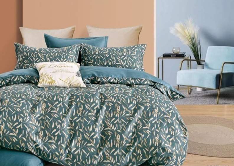 CLEO КПБ Satin de Luxe набивной 2сп ( 50*70*2) 100% хлопок 22/0097-SK 
