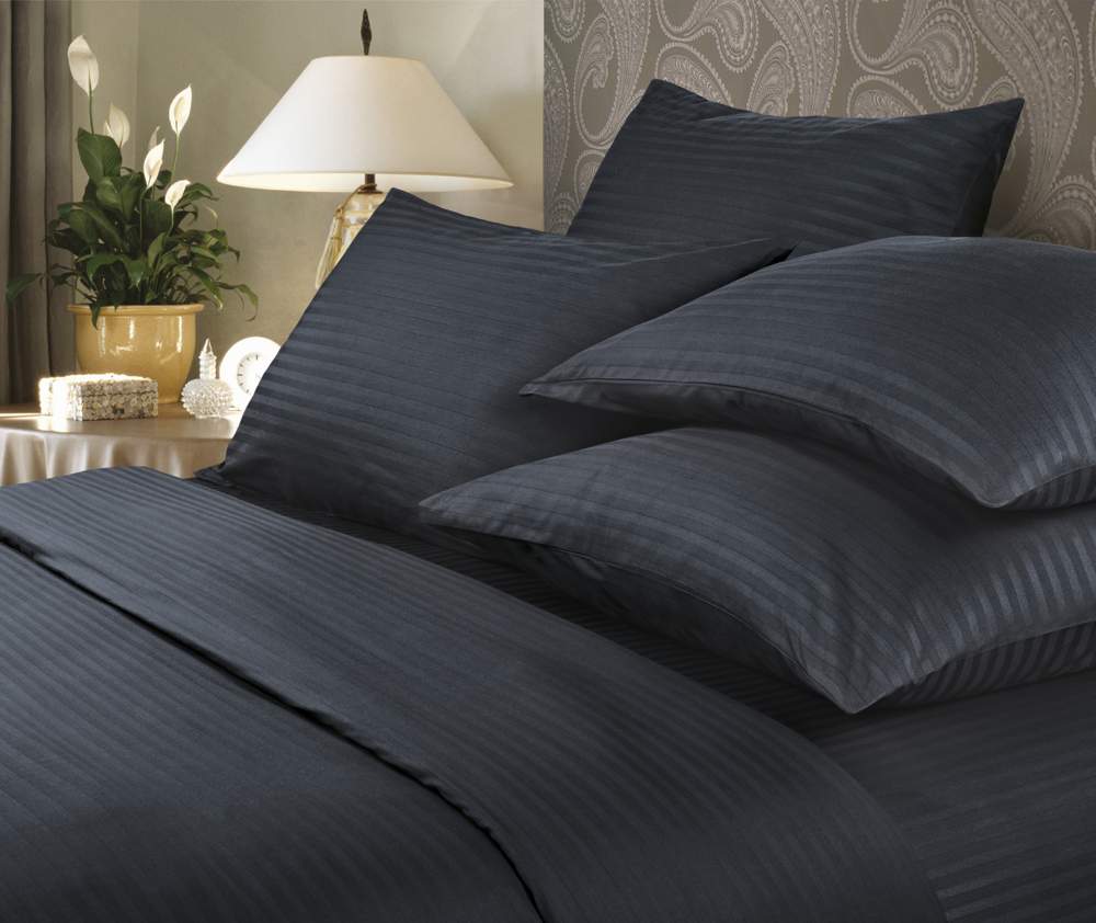 VEROSSA Stripe КПБ Black Евро (прост.220х240,подод.200х220,нав.50х70-2/70х70-2) 70005 738148