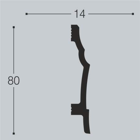 Плинтус XPS BD П 20 (80*14)/25