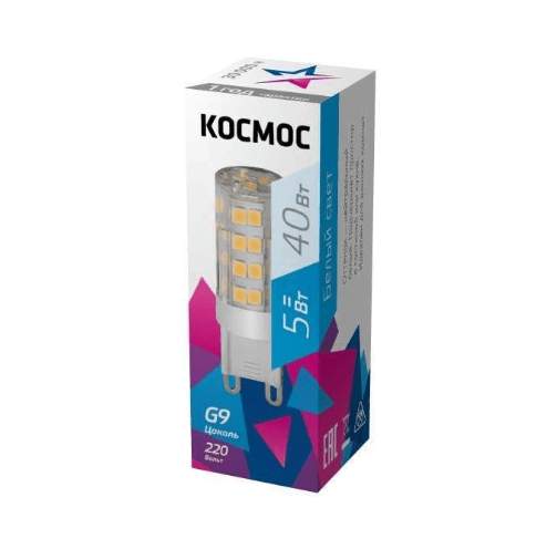 Лампа Космос светод. Led 5Вт 220В G9 4500K LKsmLED5WG9C4500pc 482441