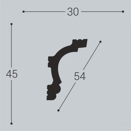 Карниз XPS BD К 8 (45*30)/20