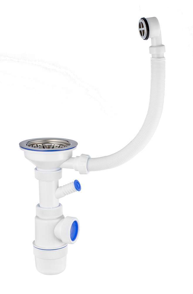 Сифон Элит с нерж.чашкой д.114мм отводом д/стир.маш.с круг. переливом 3 1/2  Virplast  30986177