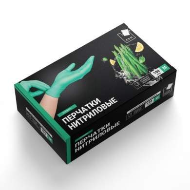 Перчатки нитриловые стандарт+ мятные  M 100шт SEMPMI2