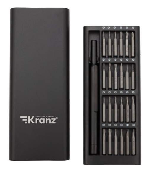 Набор отверток д/точных работ KRANZ RA-03   25 предмета   KR-12-4753