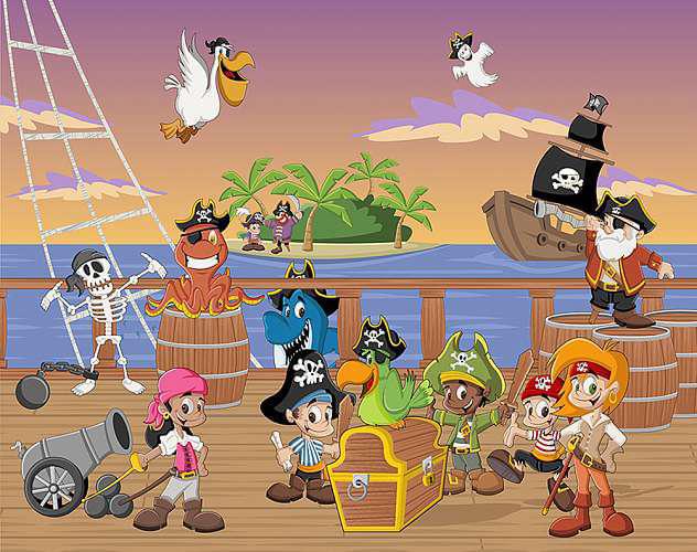 Фотопанно DIVINO DECOR  С3-370  Пиратский корабль  300х238