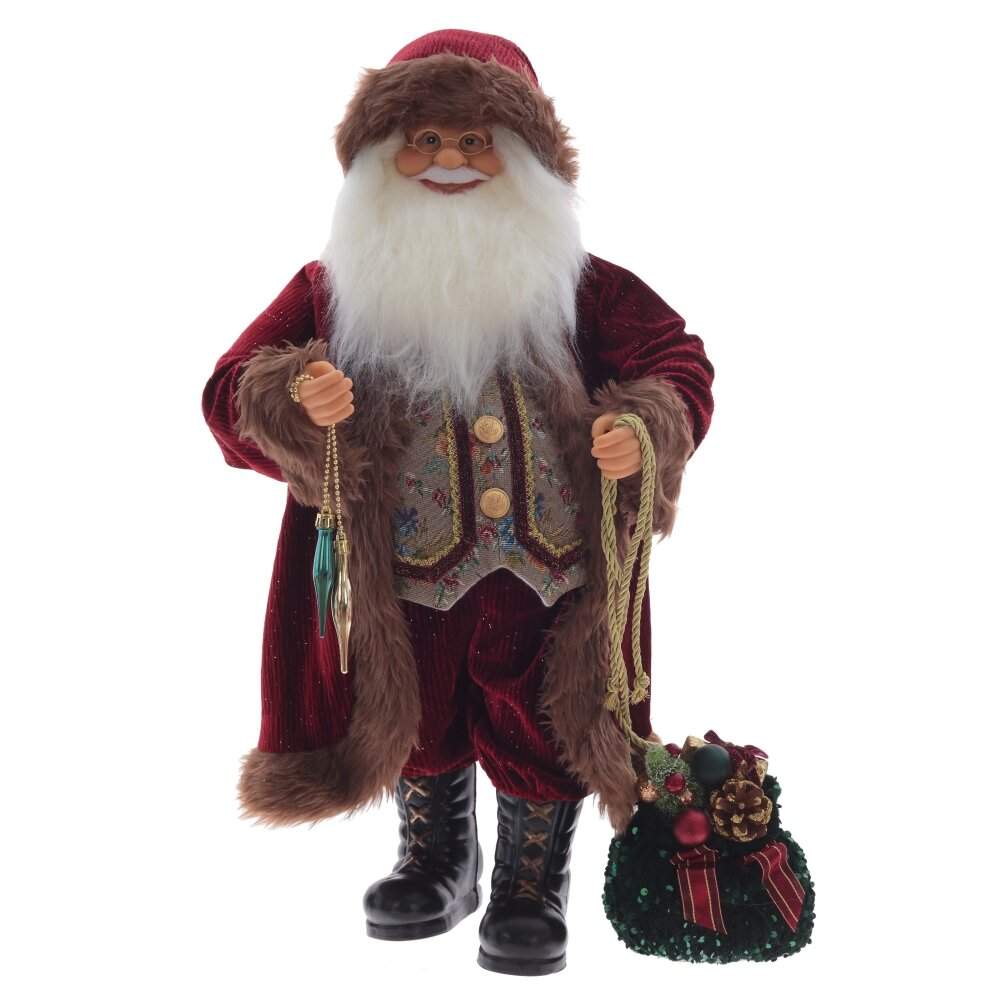 REMECO COLLECTION Дед Мороз 812808 Величественный Праздник бордо 30х25х63см