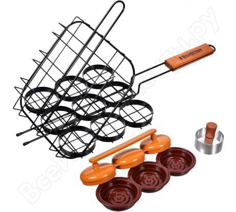 Решетка BOYSCOUT д/гамб а/п. пресс д/кот, нож д/бул. 51(+5)х23х23х3см  61346