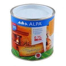 Лак акрил-уретановый д/стен,паркета и мебели Alpa полуматовый 0,75л(0,8кг)