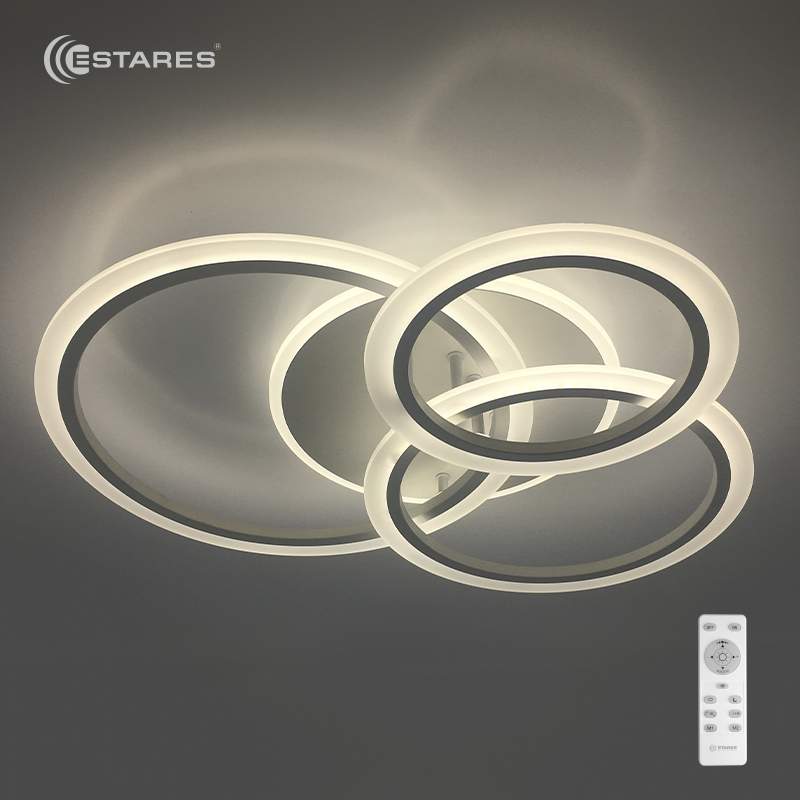 Люстра   управляемый с/д  SONNE 90W 4R-RC-600х530х120-White/White-220-IP20_2021