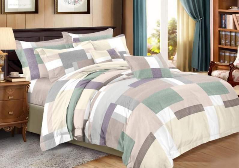 CLEO КПБ полисатин Art Color 2сп ( 70*70*2) 20% хлопок/40% вискоза/40% ПЭ 20/269-AC 