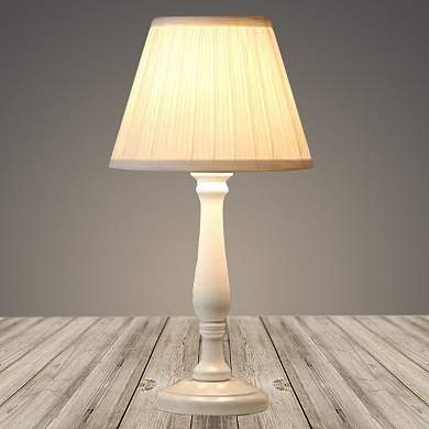 Лампа настольная A19165 WT  белый/бежевый абажур h450 1x40W E27 DIY22