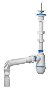 Сифон Ани 1 1/4*40 с гибкой трубой 40*50   С1010 / 439808