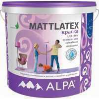 Краска Alpa MATTLATEX латексная матовая для стен и потолков 2л