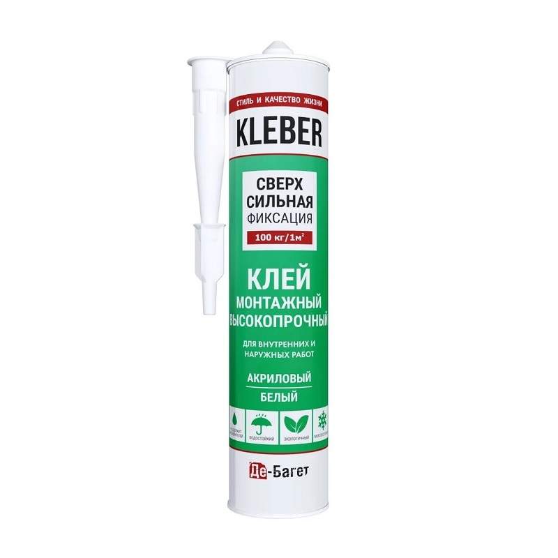 Клей монтажный Kleber 300 мл сверхсильный 100кг/м2 мл (12 шт)