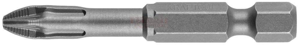 Бита X-Drive Kraftool PZ2 торсионные кован.обточ. 26123-2-50-10 Cr-Mo сталь Е 1/4 50мм 