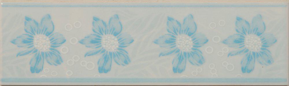 Георгин  200х60 фриз бордюр голубой 1с