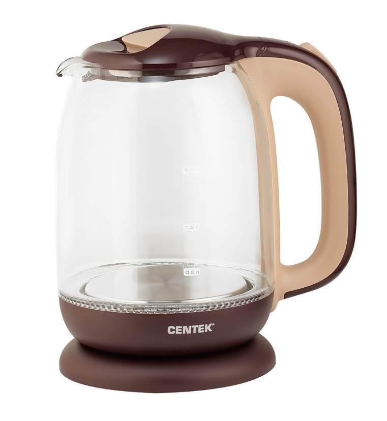 Чайник Centek CT-0034  Кофейн  1,8л  2200Вт, внутр. LED подсветка