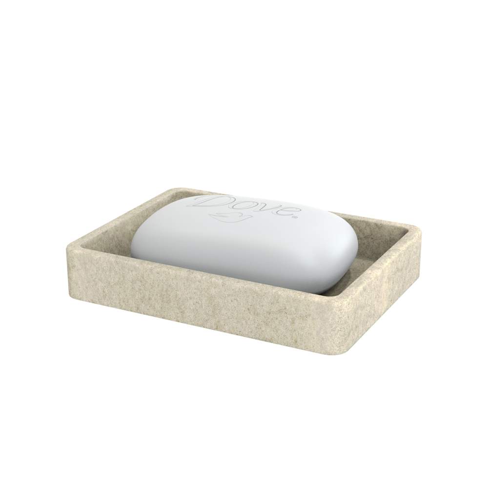 Мыльница настольная, STONE, NATURAL, полирезин FOR-STN036NAT