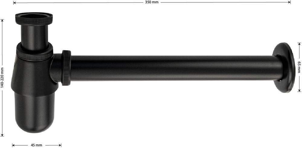 Нижняя часть сифона  Brimix  8716 металич. черная