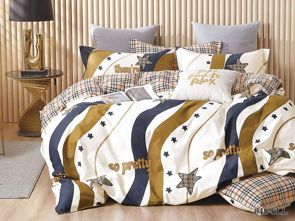 CLEO КПБ Satin Lux набивной евро (50х70-2шт)  32/048-SLL крафт коробка 