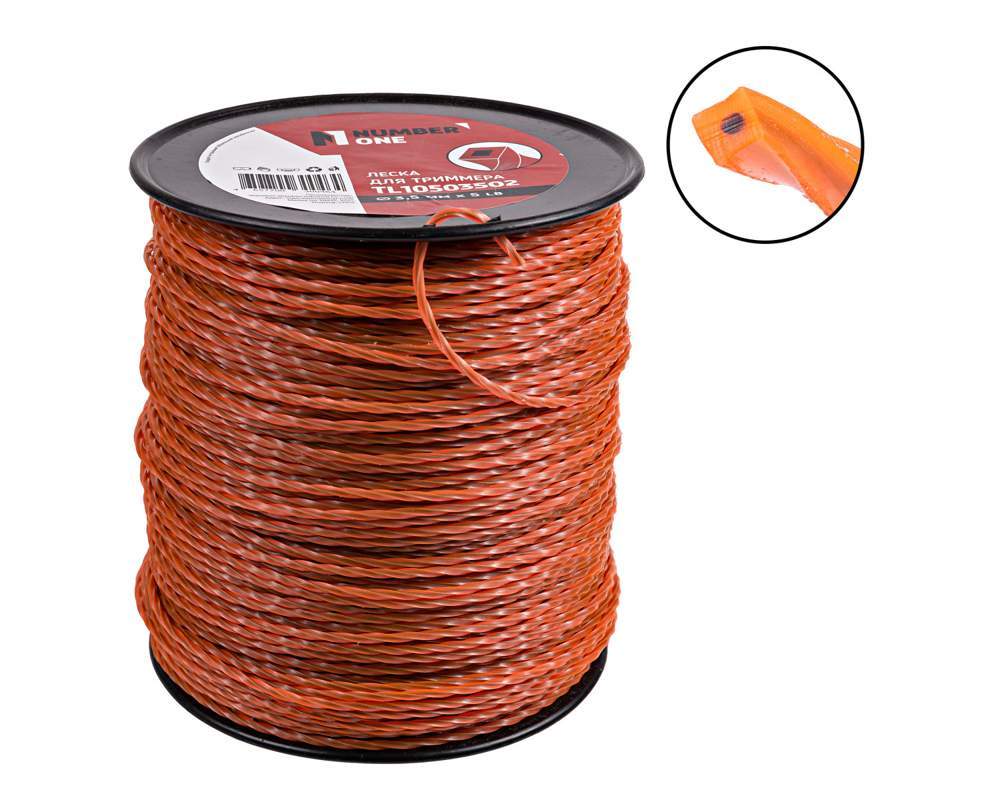 Леска NUMBER ONE TL10303502  3.5мм 3,0LB  (162м)  2-х слойн/крученный