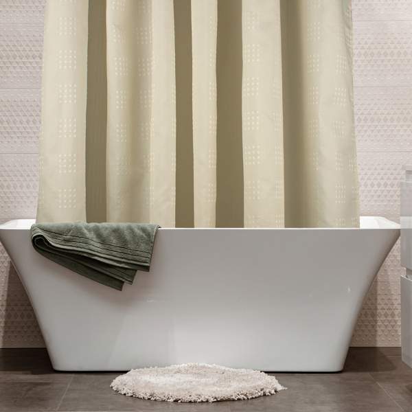 Штора д/ванн 180х200 Келвин бежевый 10479