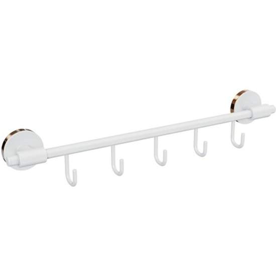 Держатель д/полотенец с 5 крючками белый LORD Fora FOR-LORD049WT