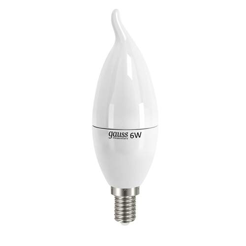 Лампа светод. свеча на ветру Gauss Elem.6W 2700К E14 LD34116