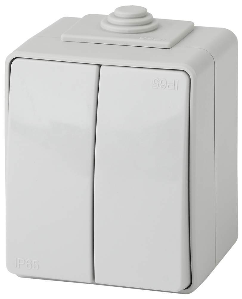 Переключатель ЭРА IP65 10АХ-250В ОУ Эра Эксперт 11-1606-03 серый