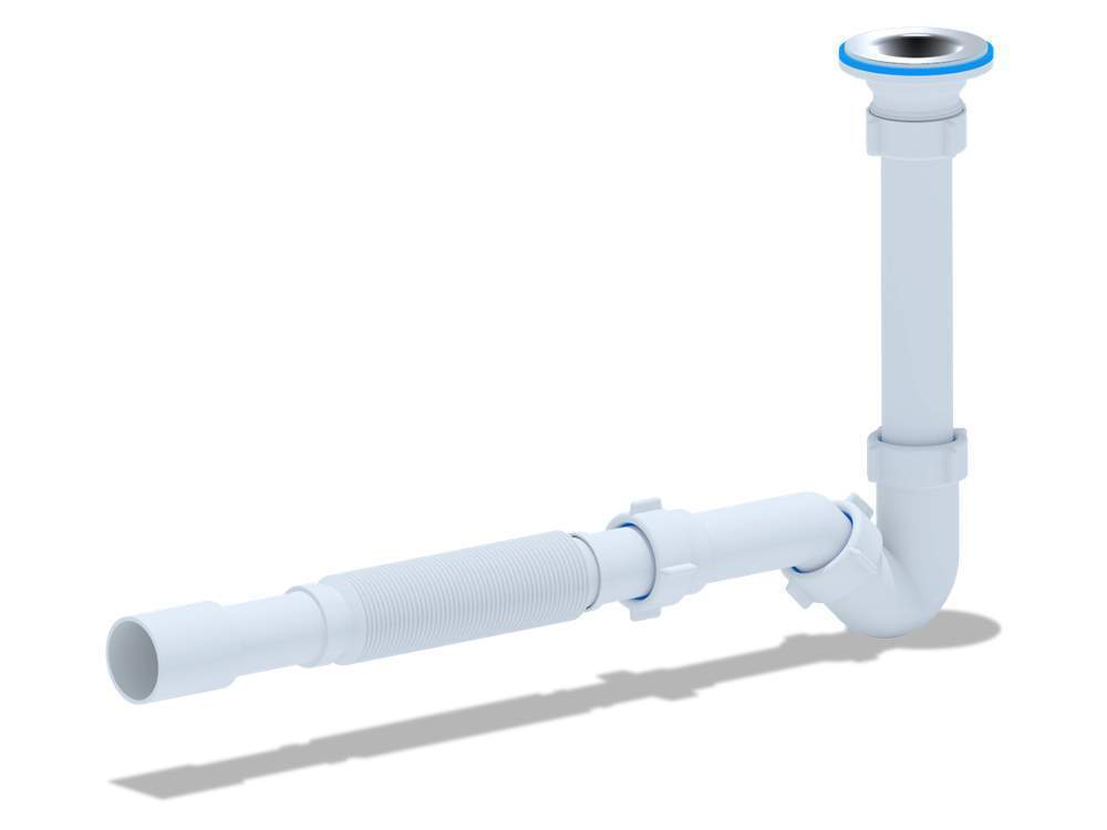 Сифон Ани 1 1/4*32 д/биде с гибкой трубой 32*32/*40  BD1015