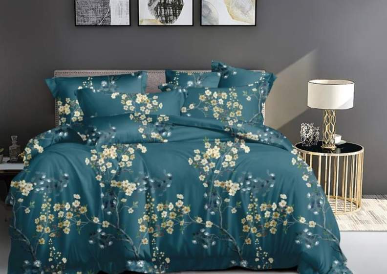 CLEO КПБ полисатин Art Color евро (50*70*2 70*70*2) 20% хлопок/40% вискоза/40% ПЭ 31/125-AC 