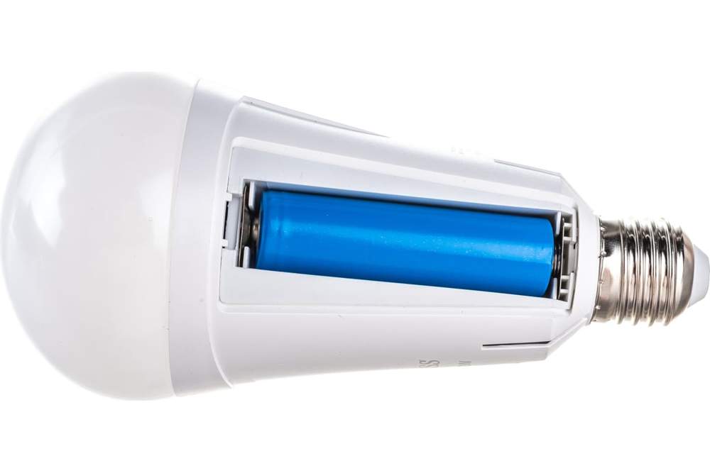 Лампа A80 12W 900Lm 4100K E27 авар. с Li-ion аккум. LED 1/5/50
