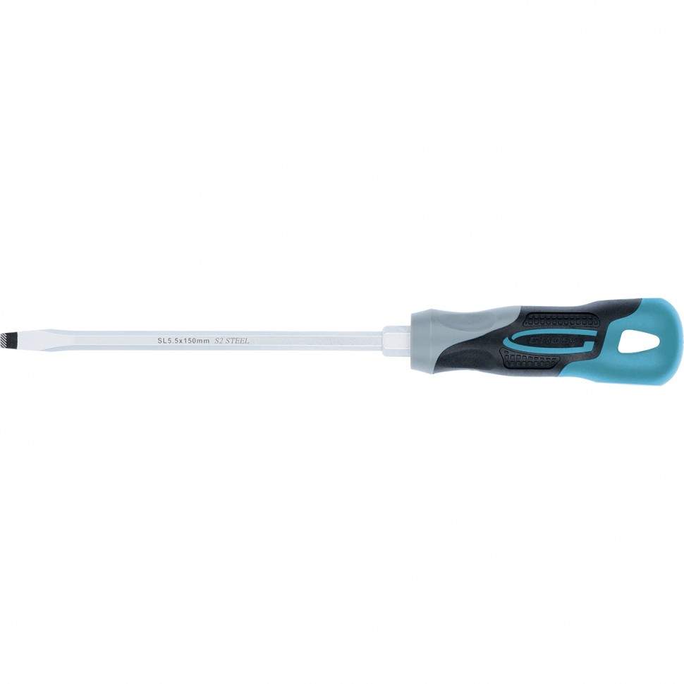 Отвертка GROSS SL5,5х150мм S2 трехкомп.рукоятка  12112
