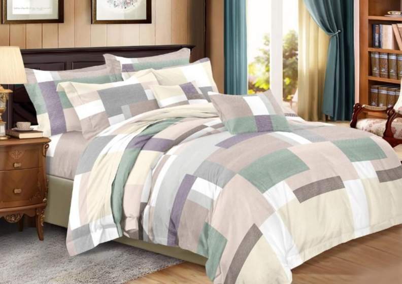 CLEO КПБ полисатин Art Color 1,5сп ( 70*70*2) 20% хлопок/40% вискоза/40% ПЭ 15/269-AC 