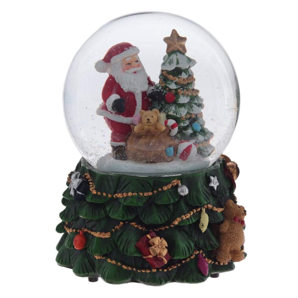 REMECO COLLECTION Фигурка 808420 Шар водяной Дед Мороз 11х11х15см (подсветка,музыка,вьюга,AАAх3)