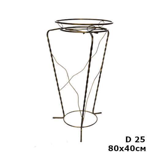 Подставка д/цветов №007-1 Вазон для 1-го горшка д.25 80х40см металл кованый (Металл-Декор)