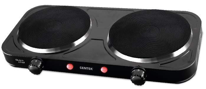 Плитка эл. Centek CT-1507 2конф. чугун 155мм 2000Вт черный