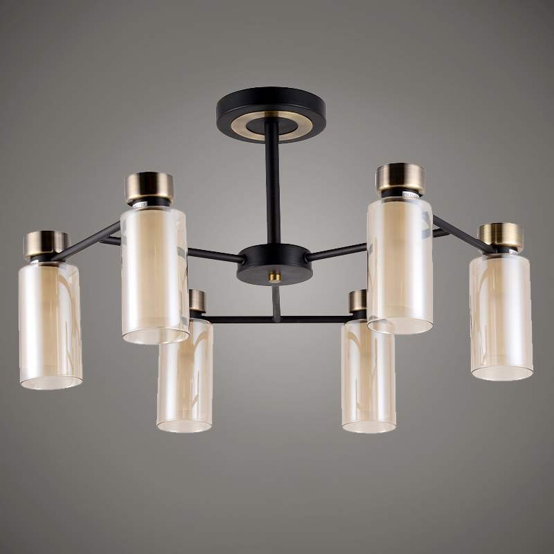 Люстра 74338/6  AB+BK черн/брон 6x60W  E14 GAN20