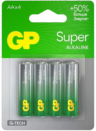 Элемент питания LR03(ААА)алкалин.Super G-Tech 24AА21-2CRSBC4 GP бл.4шт. 1220