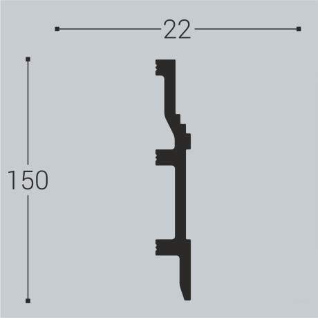 Плинтус XPS BD П 8 (150*22)/10