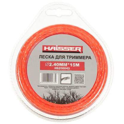 Леска Haisser  2,0*15м  д/триммера, витой квадрат  HS200042