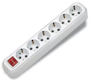 Колодка MGP 231 6-ти местн. розетка с/з+выкл.  Makel