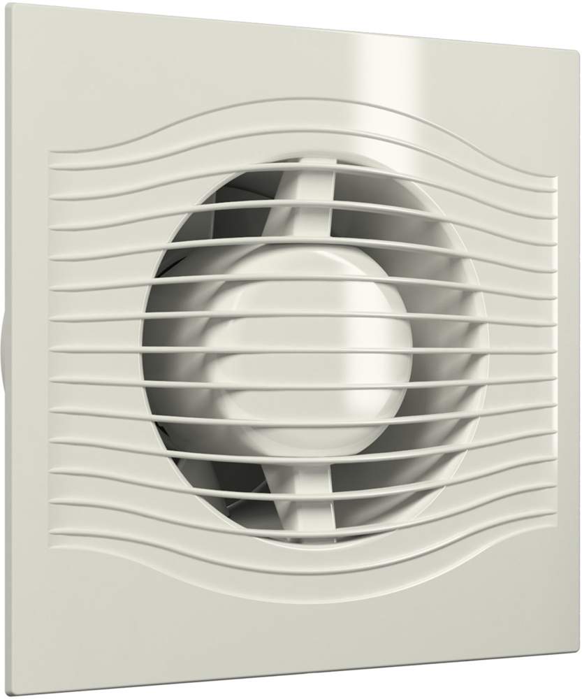 Вентилятор  SLIM 4С  Ivory осевой вытяжной декор. D100