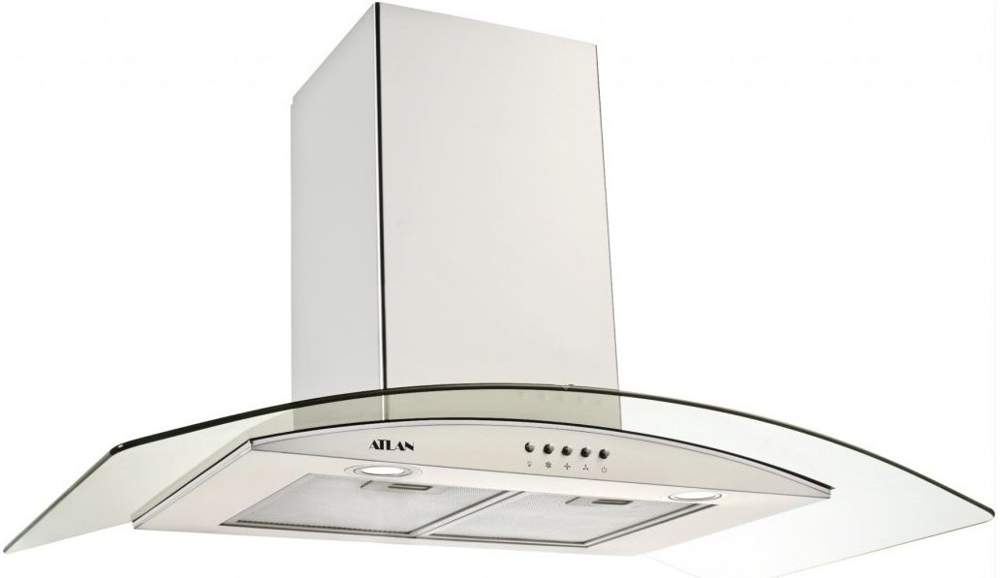 Кухонный воздухоочиститель ATLAN 3388 A2  TG  turbo 60см  White 1420м3/ч