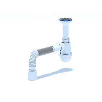 Сифон Ани 1 1/2*40 с гибкой трубой 40*50   С0510