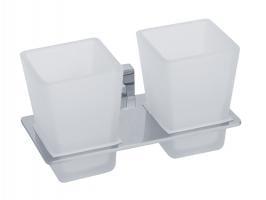 Стакан Veragio RAMBA VR.RMB-4942.CR  2-ой настен. хром/мат. стекло