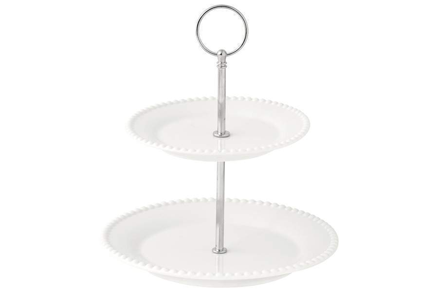 EASY LIFE Этажерка Tiffany двухъярусная d=16/21см белый EL-R2710/TIFW