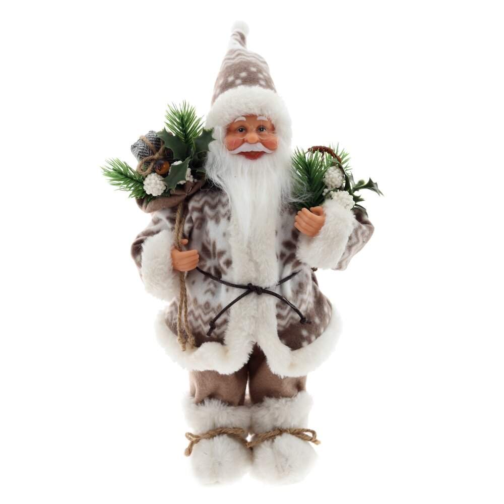 REMECO COLLECTION Дед Мороз 822378 бежевый/коричневый 16,5х10,5х35/56см