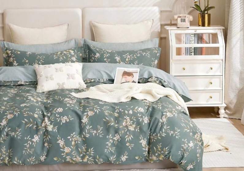 CLEO КПБ Satin de Luxe набивной дуэт (50*70, 70*70*2) 100% хлопок 41/0090-SK 